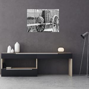 Tablou - Remorcă,alb-negru (70x50 cm)