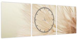 Tablou - Detaliu flori (cu ceas) (90x30 cm)