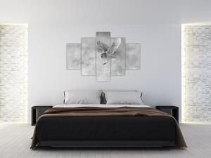 Tablou - Bufniță,alb-negru (150x105 cm)