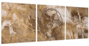 Tablou - Abstract maro (cu ceas) (90x30 cm)