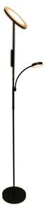Lampadar LED dimabil NORA LED/25W/230V 2200/3000/4000K + LED/5W 3000K negru + telecomandă