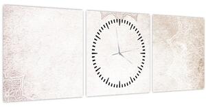 Tablou - Mandala pe zid (cu ceas) (90x30 cm)