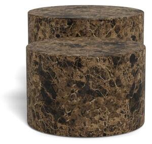 Set 2 piese Masute de cafea Dice V1, Maro, 40x58x58 cm