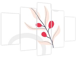 Tablou - Abstracție florală roz N⁰3 (150x105 cm)