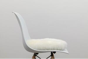 Pernă scaun din blană de oaie Native Natural Round, ⌀ 40 cm, alb