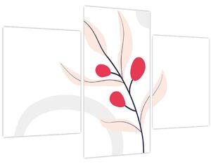 Tablou - Abstracție florală roz N⁰3 (90x60 cm)