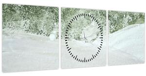 Abstract din pensule (cu ceas) (90x30 cm)