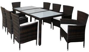 Deuba Set ratan de gradina Berlin 1+8 - maro