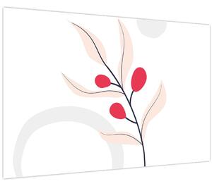 Tablou - Abstracție florală roz N⁰3 (90x60 cm)