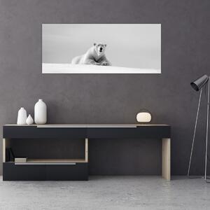 Tablou - Urs polar,alb-negru (120x50 cm)
