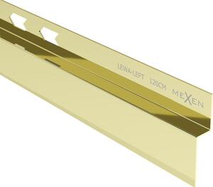 Mexen Line-B listă înclinată de perete de 120 cm stânga, aurie - 185002120L