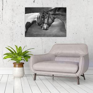 Tablou - Cai îndrăgostiți,alb-negru (70x50 cm)