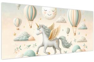 Tablou - Unicorn fericit (120x50 cm)
