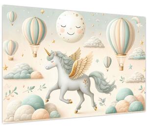 Tablou - Unicorn fericit (90x60 cm)