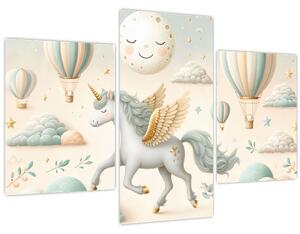 Tablou - Unicorn fericit (90x60 cm)