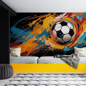 Tapet Minge de fotbal, Fototapet pentru camera unui adolescent, Fototapet Fotbal, w05460 : Uwalls.ro