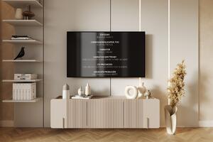 Dulap TV Malmi 150 cm suspendată - cașmir / auriu