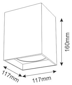 Plafonieră JUPITER K11 1xE27/20W/230V 160x117 mm