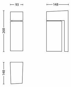 Aplică de exterior BORDER 1xE27/23W/230V IP44 gri Philips