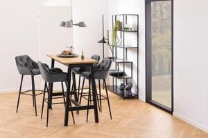 Scaun de bar Brooke, Gri, 104x52x53 cm