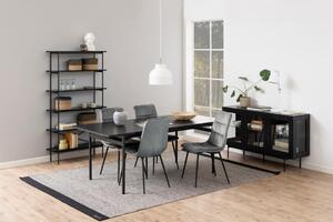 Biblioteca Angus, Negru, 172x94x27 cm
