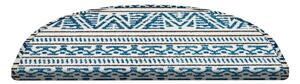 Set 16 covorașe pentru scări Vitaus Cottage Warmth, 20 x 65 cm, albastru