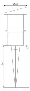 Lampă de exterior VILO 1xGU10/60W/230V IP65 neagră