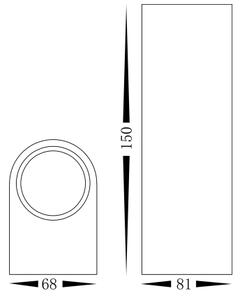 Aplică de exterior OVALIS 2xGU10/35W/230V IP44 neagră