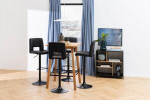 Scaun de bar Sylvia, Negru, 115x41.5x52 cm