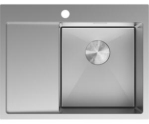 Mexen Exar chiuvetă din oțel inoxidabil cu 1 compartiment și picurător, dreaptă 620 x 480 mm, inox - 6432621005P-01