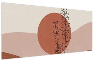 Tablou - Boho frunze N⁰1 (120x50 cm)