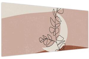 Tablou - Boho frunze N⁰2 (120x50 cm)