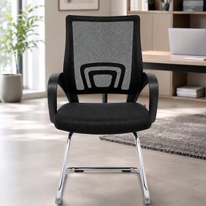 Scaun de birou cu suport lombar, design modern, inaltime 92 cm, maxim 120 kg, negru