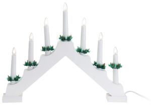 Sfeșnic de Crăciun Candle Bridge alb, 7 LED