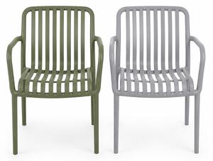 Scaun de gradina stivuibil cu brate, pentru terasa si balcon, 54x58.5x80.5 cm