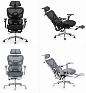 Scaun ergonomic birou, sezut reglabil pe adancime, spatar si tetiera reglabile, cotiere 5D, suport picioare, mesh