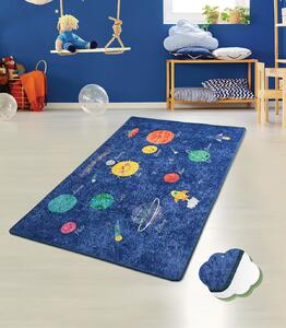 Covor pentru copii Space, Albastru, 100x160 cm