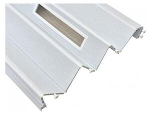 Usa de interior plianta cu geam tip acordeon, 203x80cm, stejar stejar alb mat, 6mm