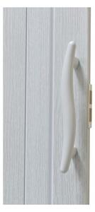 Usa de interior plianta cu geam tip acordeon, 203x80cm, stejar stejar alb mat, 6mm