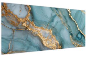 Tablou - Marmură turcoaz (120x50 cm)