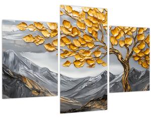 Tablou – Arbore cu frunze aurii (90x60 cm)