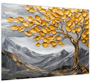 Tablou – Arbore cu frunze aurii (70x50 cm)