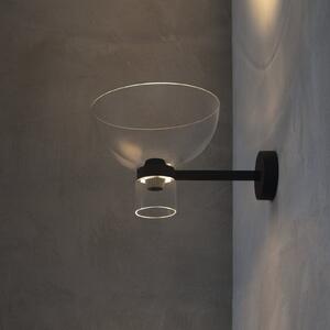 FLOS Aplică de perete LED Nocturne Bowl, negru, sticlă, dimabil, reglabil, Negru, Hol, Aluminiu, Design