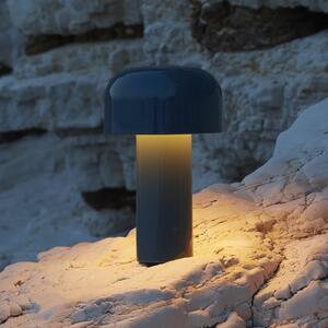 FLOS Lampa de masă cu baterie LED Bellhop, albastră, 21 cm, dimabilă, IP54, reglabil, Albastru, Camera de zi / sufragerie, Plastic, Design