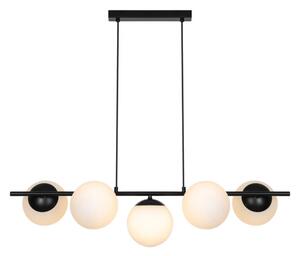 Nordlux - Lustră suspendată cu cablu LILLY 5xE14/10W/230V neagră
