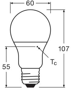Set de 3 becuri LED A60 E27/10W/230V 3000K - Osram