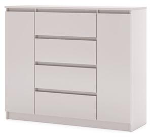 Komód 120 cm, 2 ajtóval és 4 fiókkal, kasmír színben SIMPLE