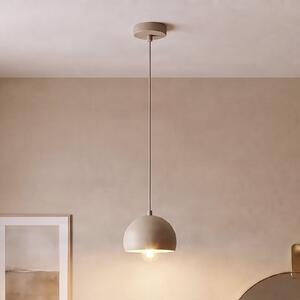 Luminex Lampă suspendată Sool, bej, Ø 15 cm, 1 bec, metal, E27, reglabil, Bej, Camera de zi / sufragerie, Metal