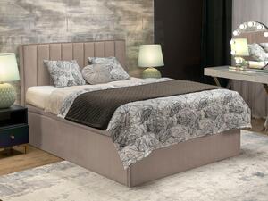 Pat Houston 1688Dublu, Maro deschis, 160x200, Tapiterie, Somiera pat, 162x210x121cm