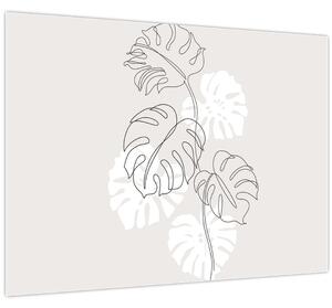 Tablou - Linia de artă monstera N⁰3 (70x50 cm)